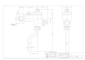 カクダイ 7411 商品図面 小便フラッシュ(曲管つき) 13 商品図面1