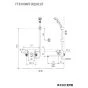 KVK FTB100KPFT 取扱説明書 商品図面 施工説明書 分解図 サーモスタット式シャワー 商品図面1