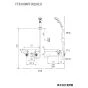 KVK FTB100KPF 取扱説明書 商品図面 施工説明書 分解図 サーモスタット式シャワー 商品図面1