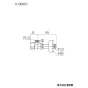 KVK K1000P2 商品図面 分解図 KVK アングル形止水栓 銅パイプ ナットなし 商品図面1