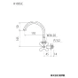 KVK K10SSC 商品図面 KVK 横形自在水栓 レトロピアンハンドル付 商品図面1