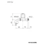 KVK K111GJ 取扱説明書 商品図面 KVK 自動接手横水栓 ワンタッチカプラ付 商品図面1