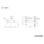 KVK K112SPJ 商品図面 KVK 屋外ホース接続ノズル付二口水栓 商品図面1
