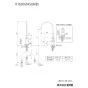 KVK K1620GNSMB 取扱説明書 商品図面 分解図 ビルトイン浄水器用水栓 商品図面1