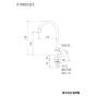 KVK K16NDSSFE 商品図面 KVK 泡沫立形自在水栓 節水チップ内蔵型 商品図面1