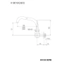 KVK K1801R2 取扱説明書 商品図面 分解図 KVK ワンタッチハンドル付横形自在水栓 商品図面1