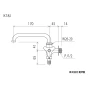 KVK K18J 商品図面 KVK 二口自在水栓 商品図面1