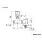 KVK K19SU4 商品図面 KVK 分岐水栓 ユニオンナットなし 商品図面1