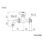 KVK K34BJ 商品図面 KVK 吐水口回転形給水栓 ワンタッチノズル付 商品図面1