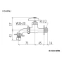KVK K34BNJ 商品図面 分解図 KVK 吐水口回転形給水栓 ツバ付ワンタッチノズル付 商品図面1