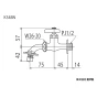 KVK K34BN 商品図面 分解図 KVK 吐水口回転形給水栓 ツバ付ワンタッチノズル付 商品図面1