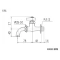 KVK K34 商品図面 KVK 吐水口回転形給水栓 肉厚万能ノズル付 商品図面1