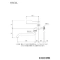 KVK K3CLL 商品図面 KVK 自在水栓 抗菌ワンタッチレバー仕様 商品図面1
