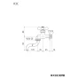 KVK K3C 商品図面 KVK 自在水栓 レトロピアンハンドル付 商品図面1
