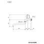 KVK K3EDR 商品図面 KVK 自在水栓　赤キャップ付 商品図面1