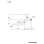 KVK K3L 商品図面 KVK 青キャップ付 自在水栓 樹脂ハンドル仕様 商品図面1