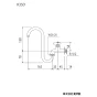 KVK K3SD 商品図面 KVK 自在水栓 つる首パイプ付 商品図面1