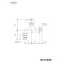 KVK K4SPJ 商品図面 KVK 屋外ホース接続ニップル付横水栓 商品図面1