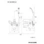 KVK KF3040NSV2 取扱説明書 商品図面 施工説明書 分解図 自閉式サーモスタットシャワー 商品図面1