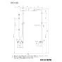 KVK KF3130L 商品図面 分解図 オーバーヘッドシャワー付サーモ(左仕様) 商品図面1