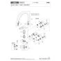 KVK MSK110KRGT 取扱説明書 商品図面 施工説明書 分解図 シングル混合栓 分解図1