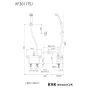 KVK KF3011TSJ 取扱説明書 商品図面 施工説明書 分解図 デッキ形サーモスタット式シャワー 商品図面1