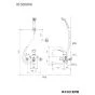 KVK KF5000HA 取扱説明書 商品図面 施工説明書 分解図 楽締めソケット付シングルレバー式シャワー 商品図面1