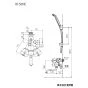 KVK KF50NC 取扱説明書 商品図面 施工説明書 分解図 ソーラー2ハンドルシャワー 商品図面1