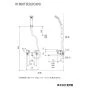 KVK KF800T 取扱説明書 商品図面 施工説明書 分解図 サーモスタット式シャワー 商品図面1