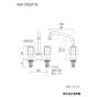 KVK KM17NE 取扱説明書 商品図面 分解図 2ハンドル混合栓 商品図面1