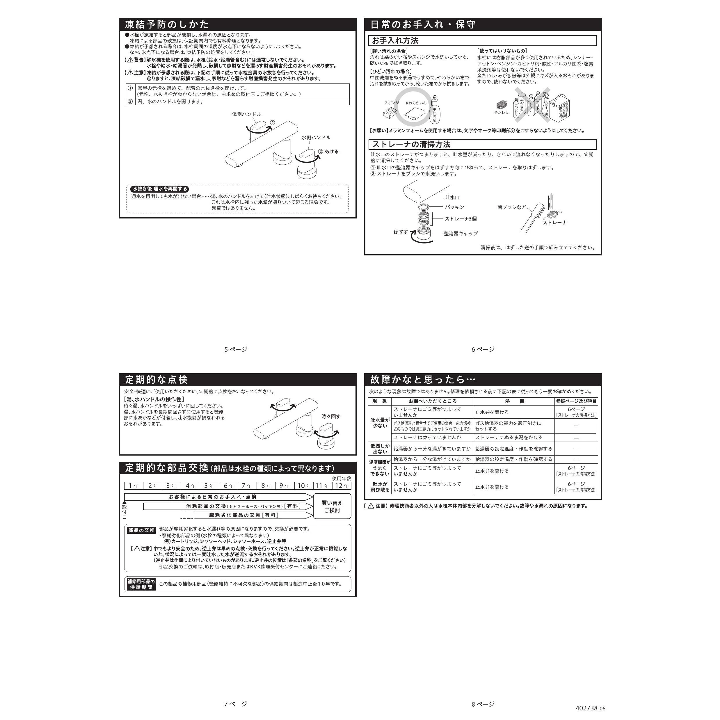 KVK KM99用止水ハンドルセット(湯側) ZK1W99R 浴室用水栓：デッキ形2ハンドル｜商品カテゴリ｜商品サポートサイト