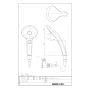 LIXIL(リクシル) BF-SL6MBGE(1.6)-10-AT 取扱説明書 商品図面 エコアクアスイッチシャワーヘッド(めっき仕様) 商品図面1