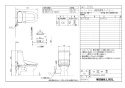 LIXIL(リクシル) DWT-ZC151 BW1 取扱説明書 商品図面 施工説明書 リフレッシュシャワートイレ (タンク付) 商品図面1