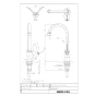 LIXIL(リクシル) LF-14ZSPF-13(65)-U-PK 商品図面 分解図 レバー式自在水栓（泡沫式・固定コマ式・水用） 商品図面1