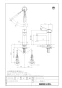 LIXIL(リクシル) LF-YE340SYC/SAB 取扱説明書 商品図面 施工説明書 シングルレバー混合水栓（泡沫式）(排水栓なし) 商品図面1