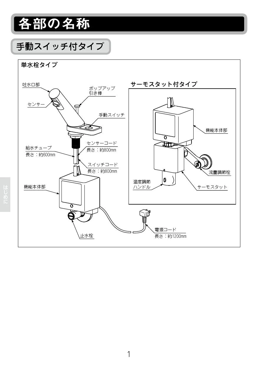 LIXIL(リクシル) AM-201TCV1 取扱説明書 商品図面 施工説明書 LIXIL(リクシル) AM-201TCV1 取扱説明書 商品図面 施工説明書