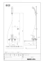 LIXIL(リクシル) BF-7135S(300) 商品図面 シングルレバーシャワーバス水栓 アステシア 商品図面1