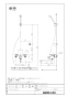 LIXIL(リクシル) BF-7140TSD（250） 商品図面 浴室用水栓 シャワーバス水栓(壁付タイプ) 商品図面1