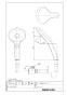 LIXIL(リクシル) BF-SJ6MBGE(1.6)-AT 商品図面 エコアクアスイッチシャワー 商品図面1