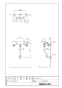 LIXIL(リクシル) BF-WM20U-13 取扱説明書 商品図面 施工説明書 分解図 露出形サーモスタット混合水栓 商品図面1