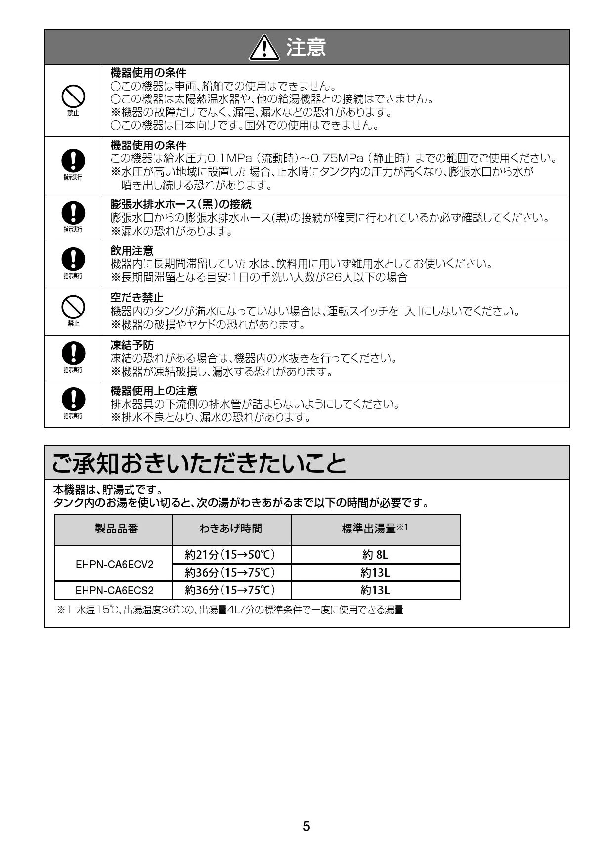 LIXIL(リクシル) EHPN-CA6ECS2 取扱説明書 施工説明書|LIXIL LIXIL(リクシル) EHPN-CA6ECS2 取扱説明書 施工説明書|LIXIL