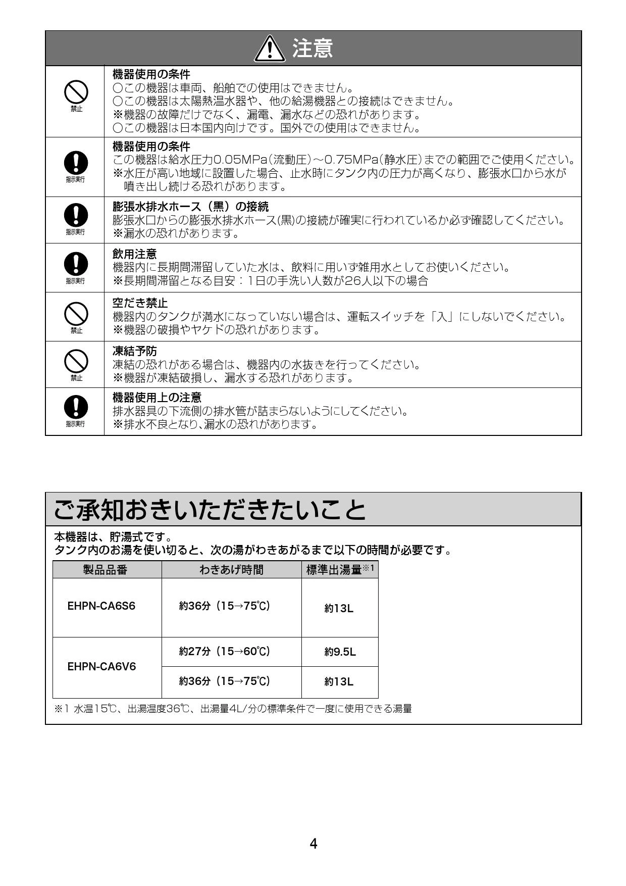 LIXIL(リクシル) EHPN-CA6V6 取扱説明書 施工説明書|LIXIL LIXIL(リクシル) EHPN-CA6V6 取扱説明書 施工説明書|LIXIL