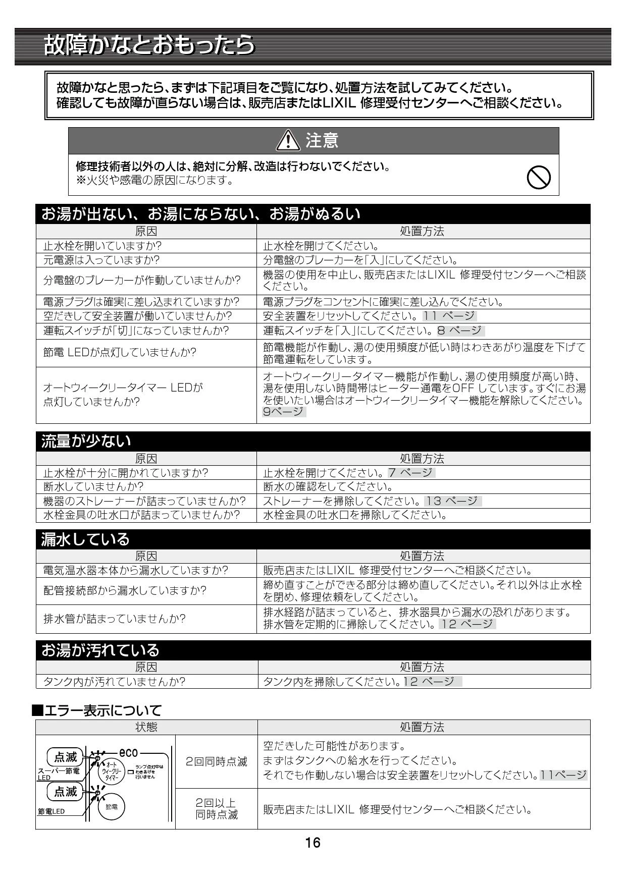 LIXIL(リクシル) EHPN-CB8ECS2 取扱説明書 施工説明書|LIXIL LIXIL(リクシル) EHPN-CB8ECS2 取扱説明書 施工説明書|LIXIL