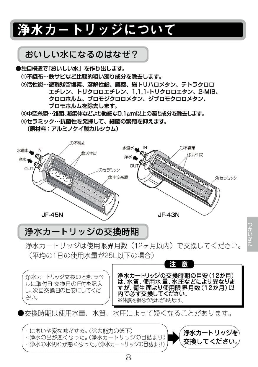 LIXIL(リクシル) JF-WA501(JW) 取扱説明書 商品図面 施工説明書