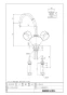 LF-206A-G ２ハンドル混合水栓 商品図面1