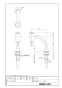 LIXIL(リクシル) LF-80B 商品図面 分解図 立形手洗衛生フラッシュ弁 商品図面1