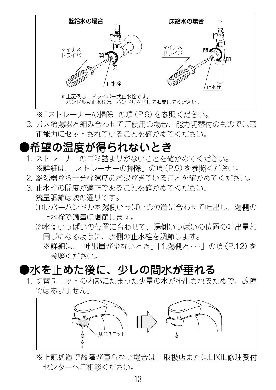 SF-800SU｜LIXIL洗面用蛇口[台][ホース引出式シングルレバー洗髪