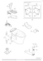 YBC-ZA10S+DT-ZA150E+CW-KB21QC 取扱説明書 商品図面 施工説明書 分解図 アメージュZ便器(フチレス)床排水+シャワートイレKBシリーズ 分解図1