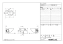 LIXIL(リクシル) YC-P12PM BW1 取扱説明書 商品図面 施工説明書 パブリック向け壁掛便器（掃除口付） 商品図面1