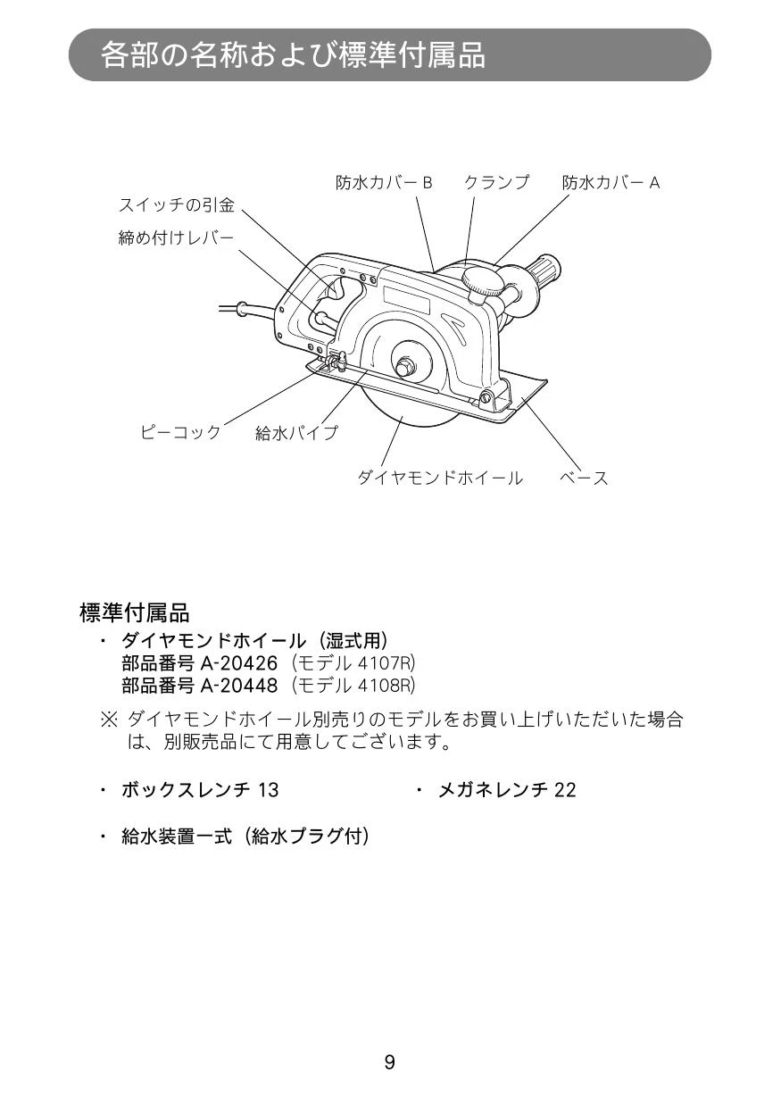 ハンドヘルドカッター マキタ(Makita) カッタ 給水装置仕様 180mm 4107R-